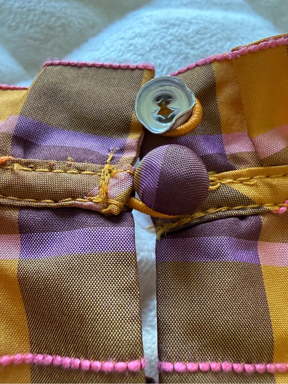 Anthropologie Maeve Puff-Sleeve Smocked Plaid Romper - Size Medium - Picture 15 of 15